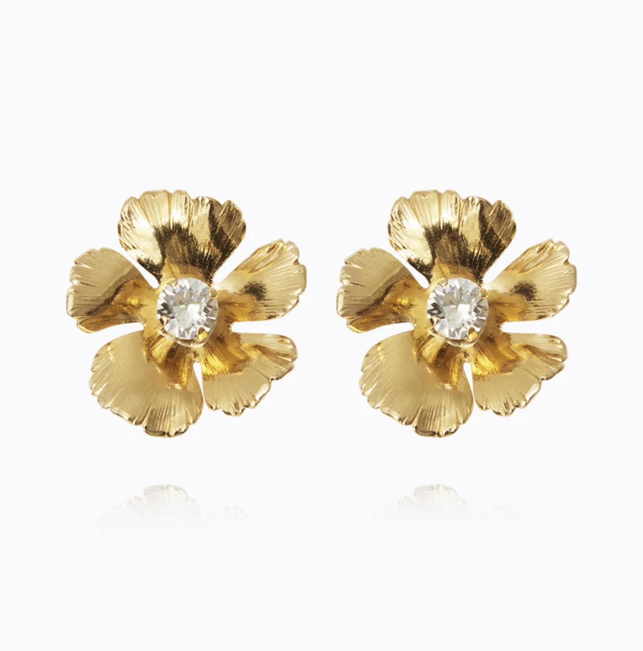 Anemone Earrings Gold (7839101780165)