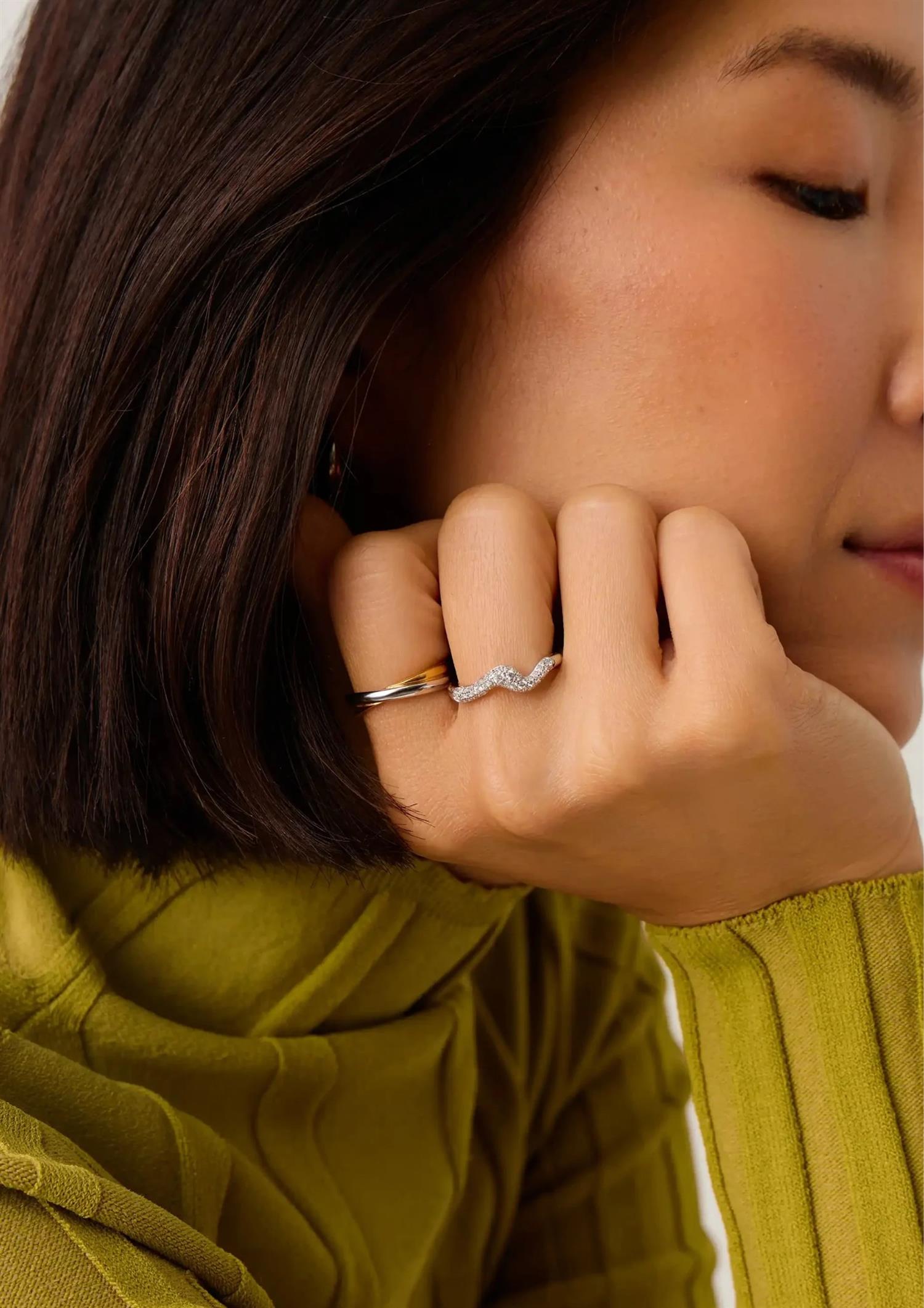 Molten Snow Stacking Ring (8434653659333)