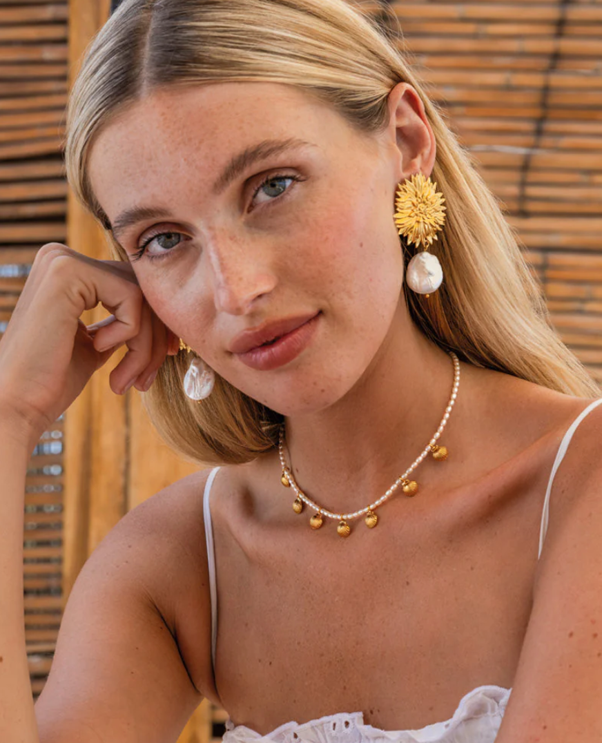 Shell Pearl Choker Gold (8312840093893)