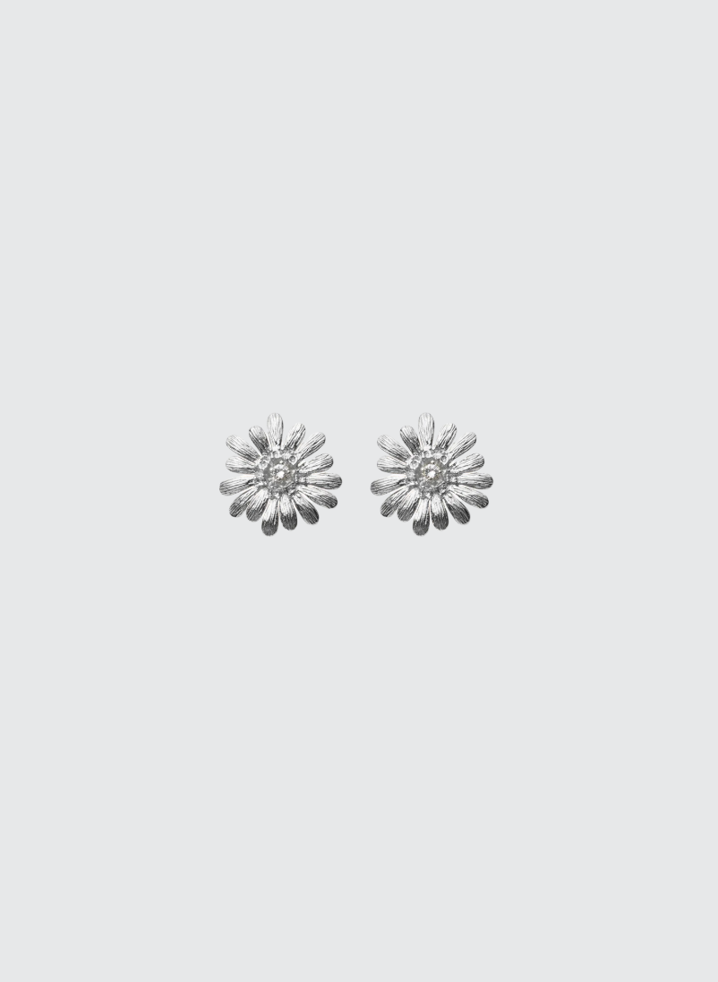 Daisy Earrings Rhodium (8312840519877)