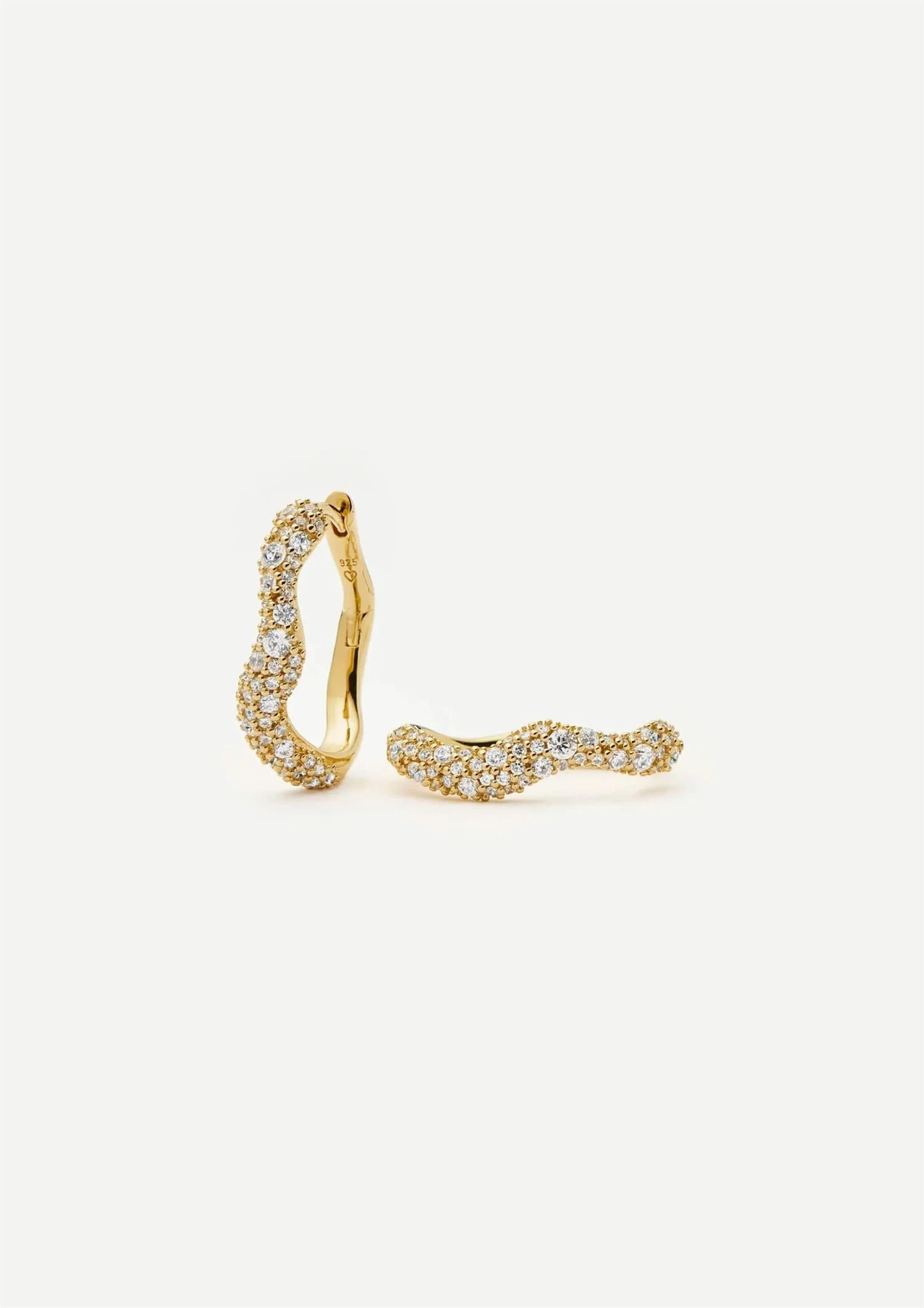 Molton Snow Small Hoop Earrings (8431972745413)
