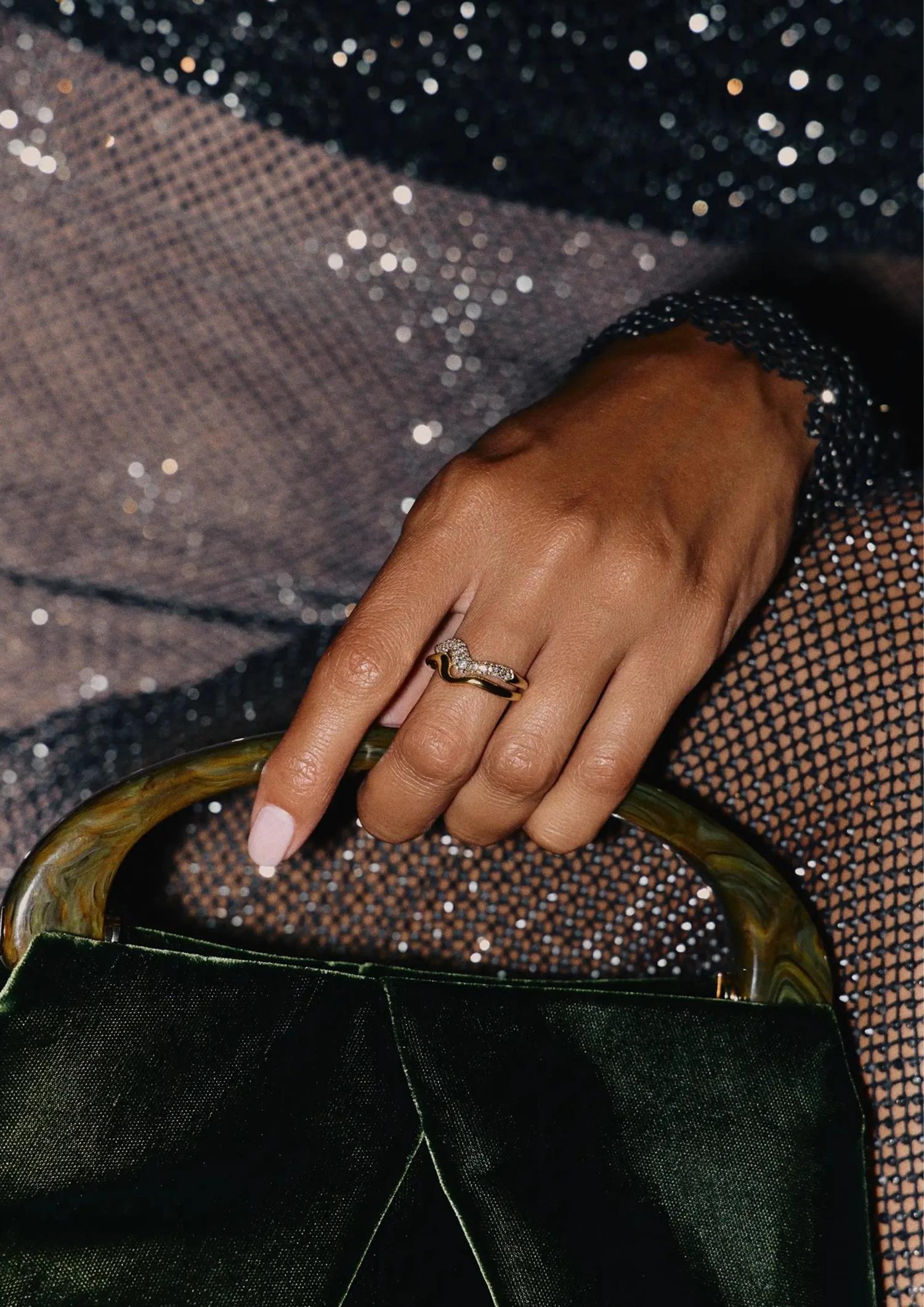 Molten Snow Stacking Ring (8434653593797)