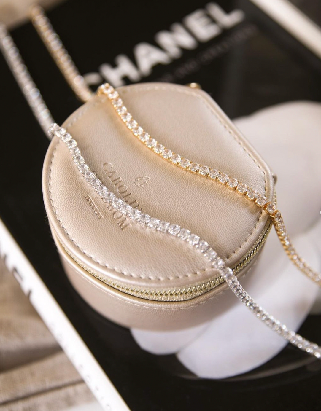 Zara Necklace Gold Crystal (7489957200069)