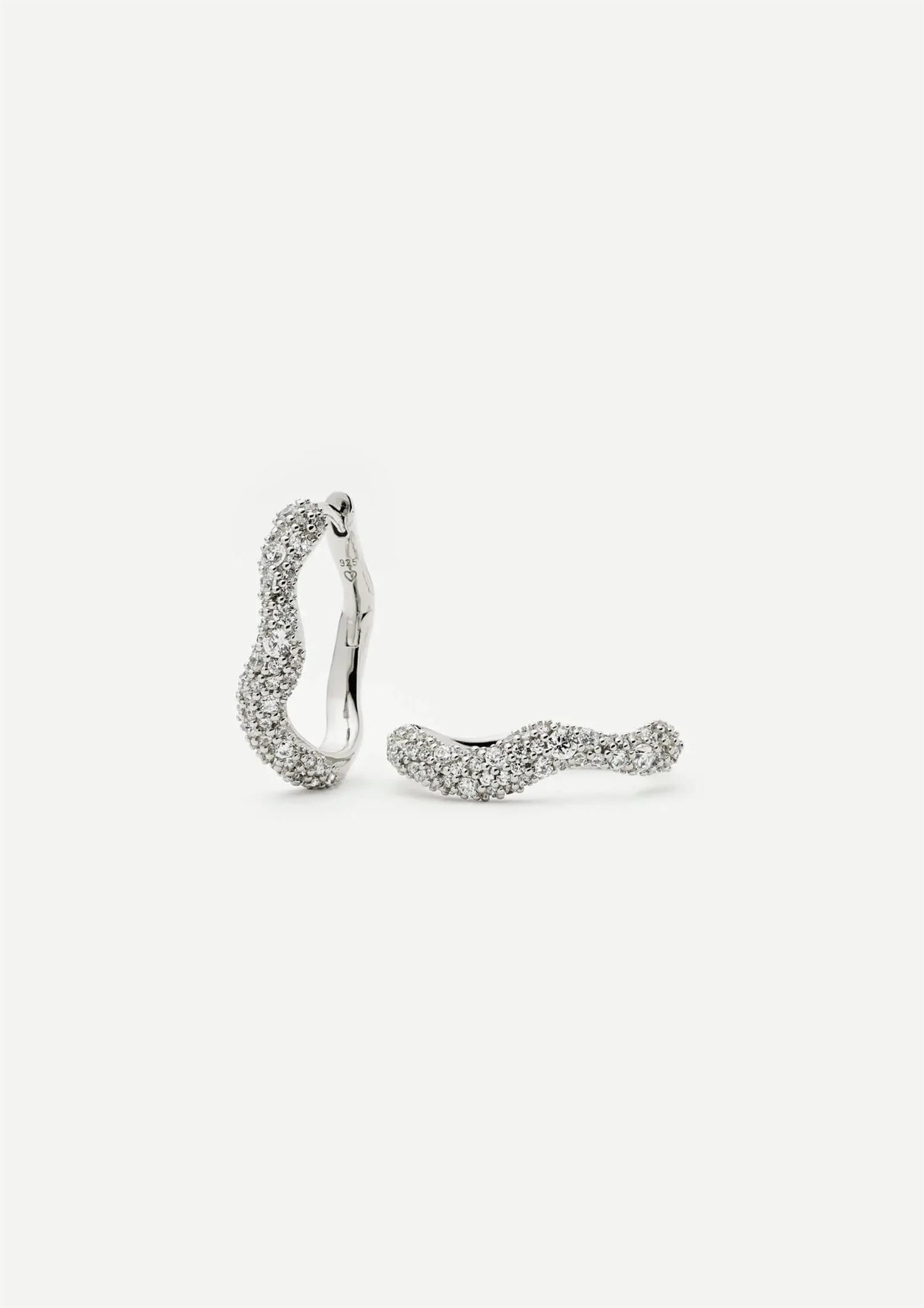 Molton Snow Small Hoop Earrings (8431972810949)