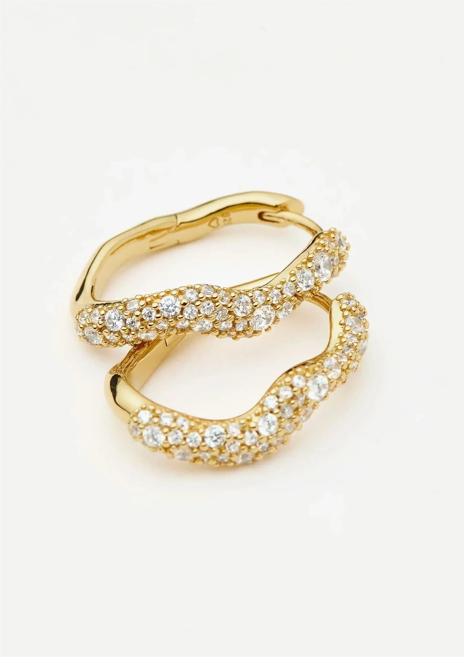 Molton Snow Small Hoop Earrings (8431972745413)