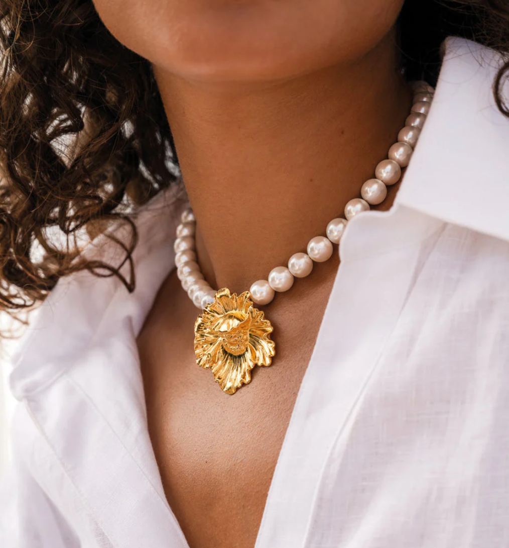 Bibi Pearl Choker Gold (8312840388805)