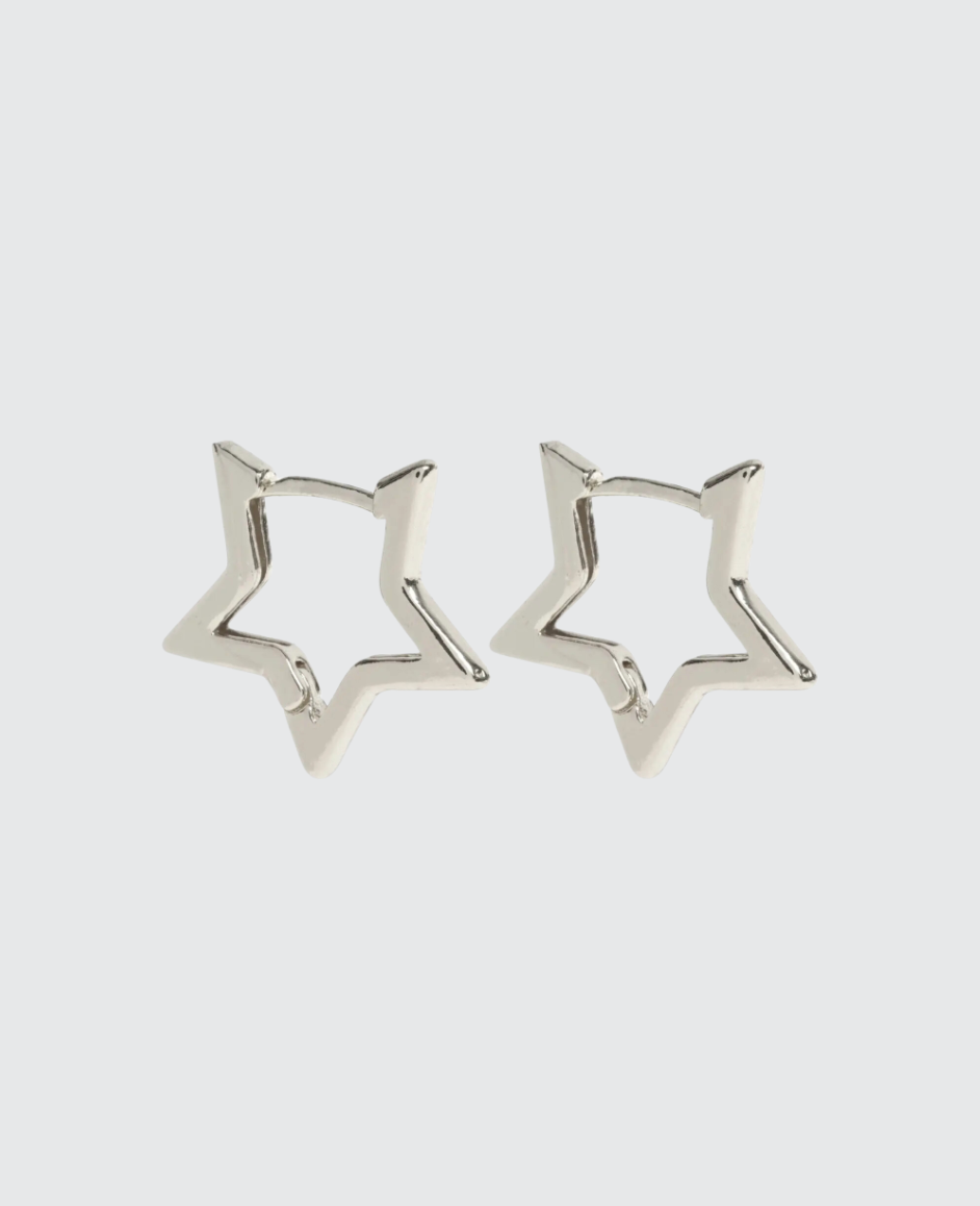 Winona Star Hoop Earrings (8165574607045)