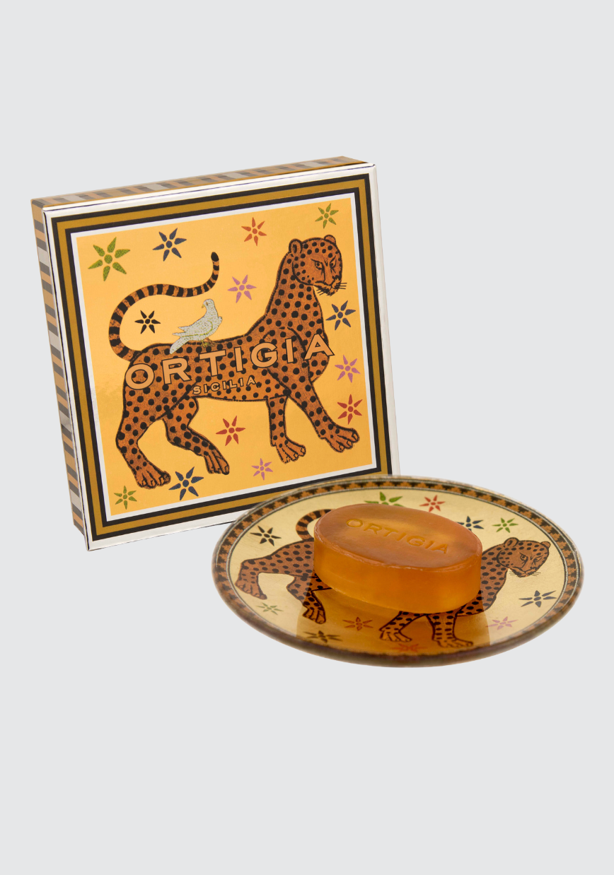 Ambra Nera Gattopardo Glass Plate And Soap (8439728570565)