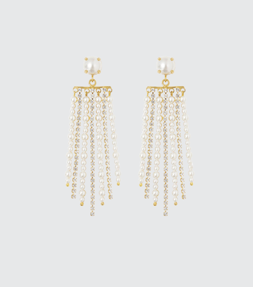 Donna Earrings Gold (8097360281797)