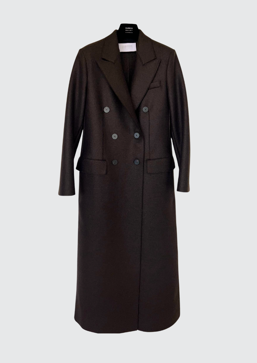 Long Double Breasted Tailored Coat (8384278692037)