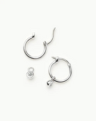 Tennis Charm Mini Hoop Earrings (8433809293509)