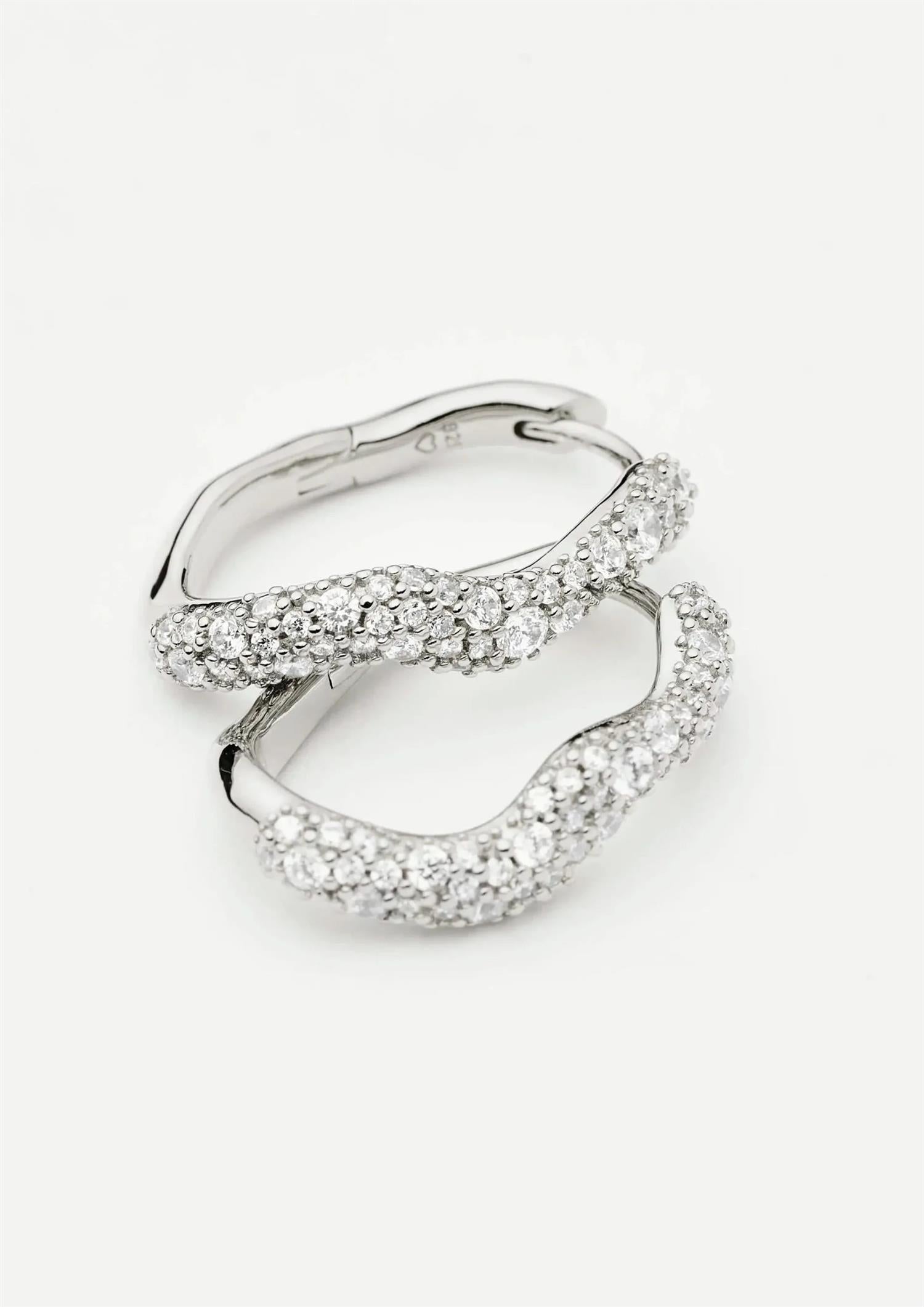 Molton Snow Small Hoop Earrings (8431972810949)