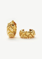 Chunky Waffle Hoop Earrings (8432530063557)