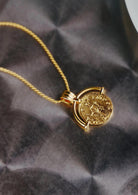 Lucy Williams Medium Engravable Roman Arc Coin Necklace (8435488555205)