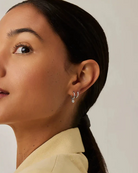 Tennis Charm Mini Hoop Earrings (8433809293509)