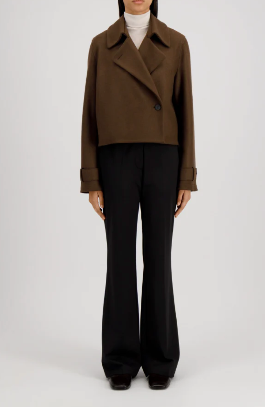 Women Cropped Trench Cashmere Blend (8384278888645)