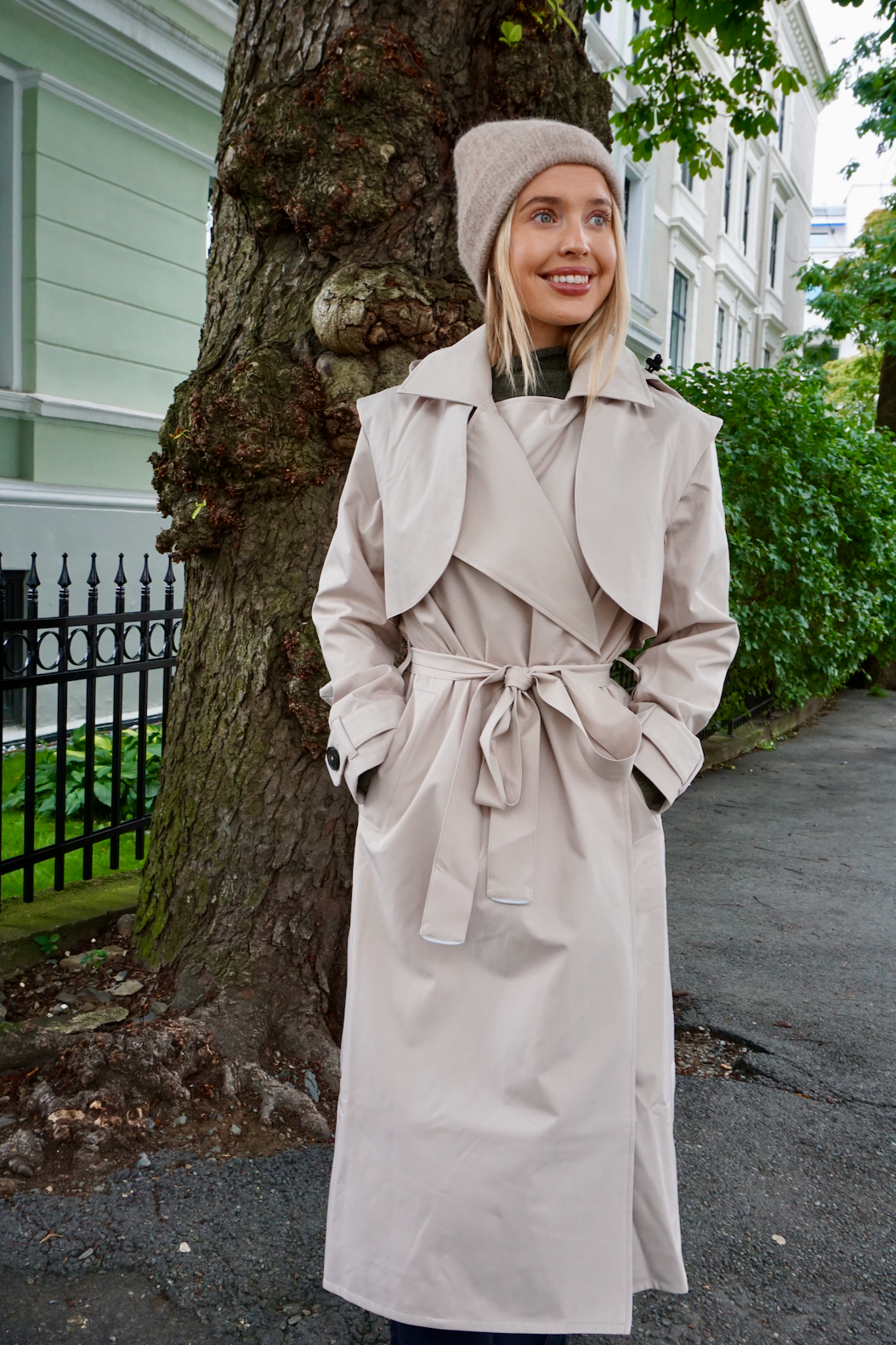 Regndråpe Trench Coat (8010784571589)