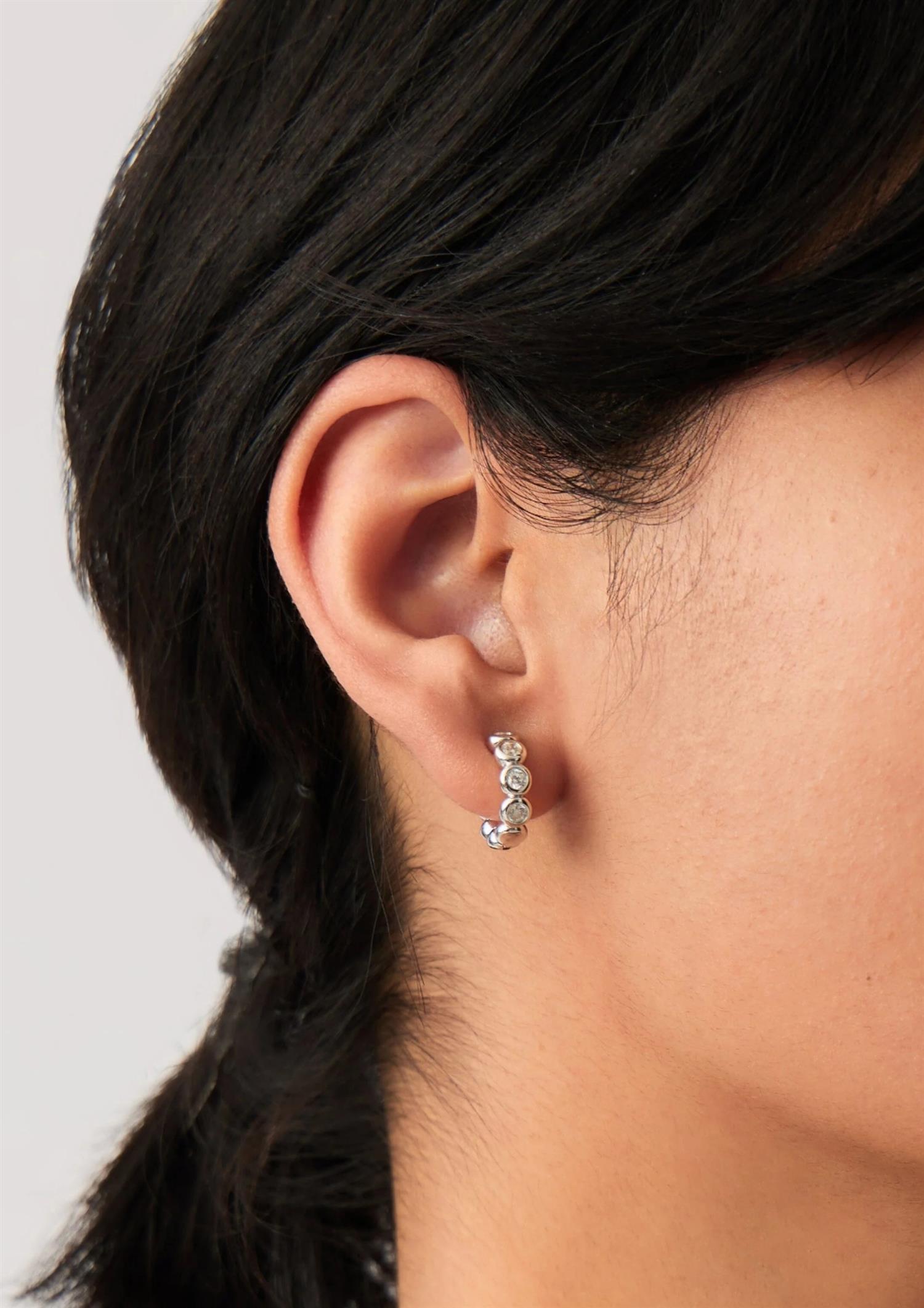 Tennis Small Hoop Earring (8432527769797)