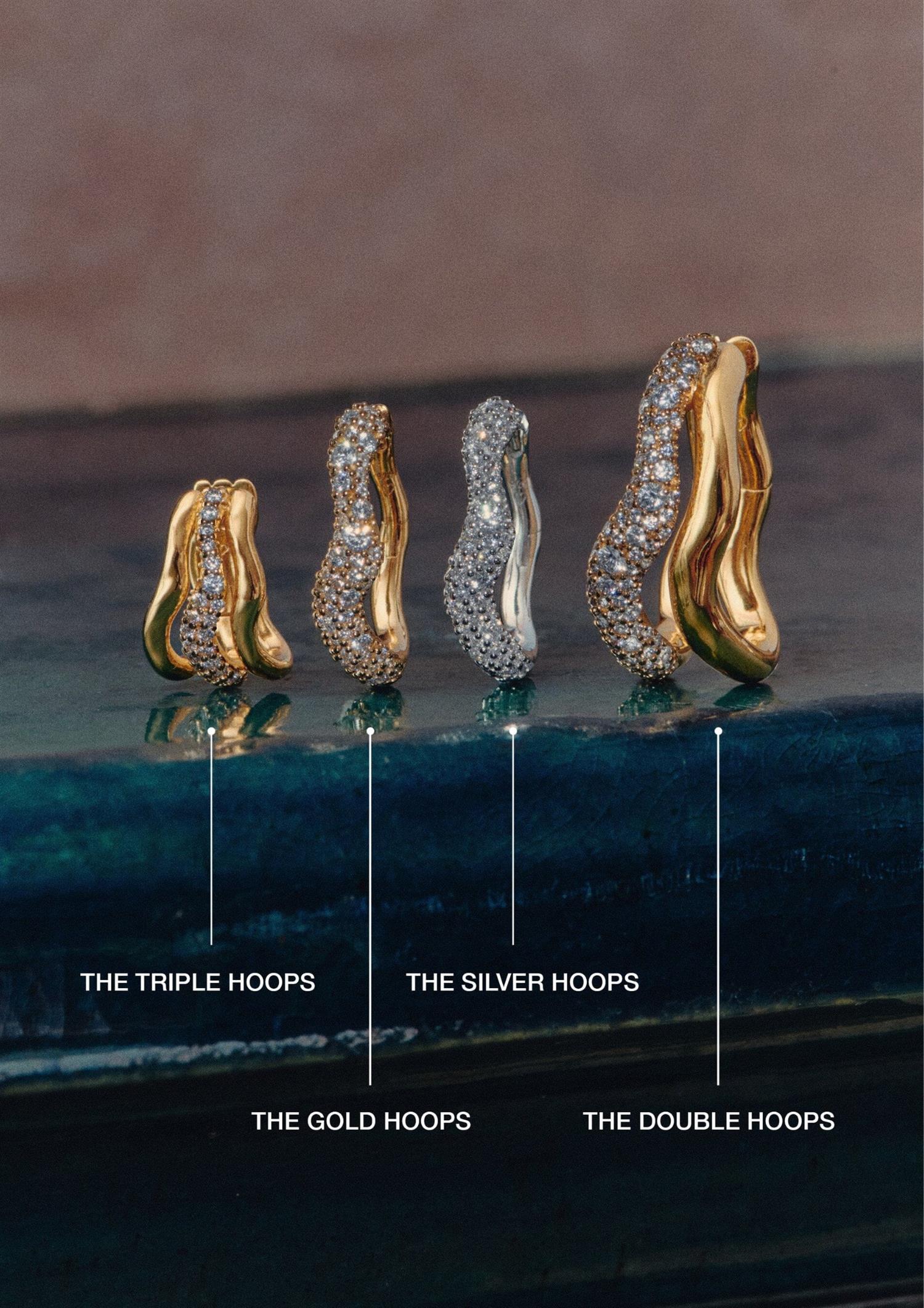 Molton Snow Small Hoop Earrings (8431972810949)