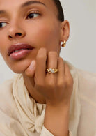 Molten Snow Double Statement Ring (8434653561029)