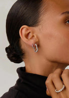 Molton Snow Small Hoop Earrings (8431972810949)