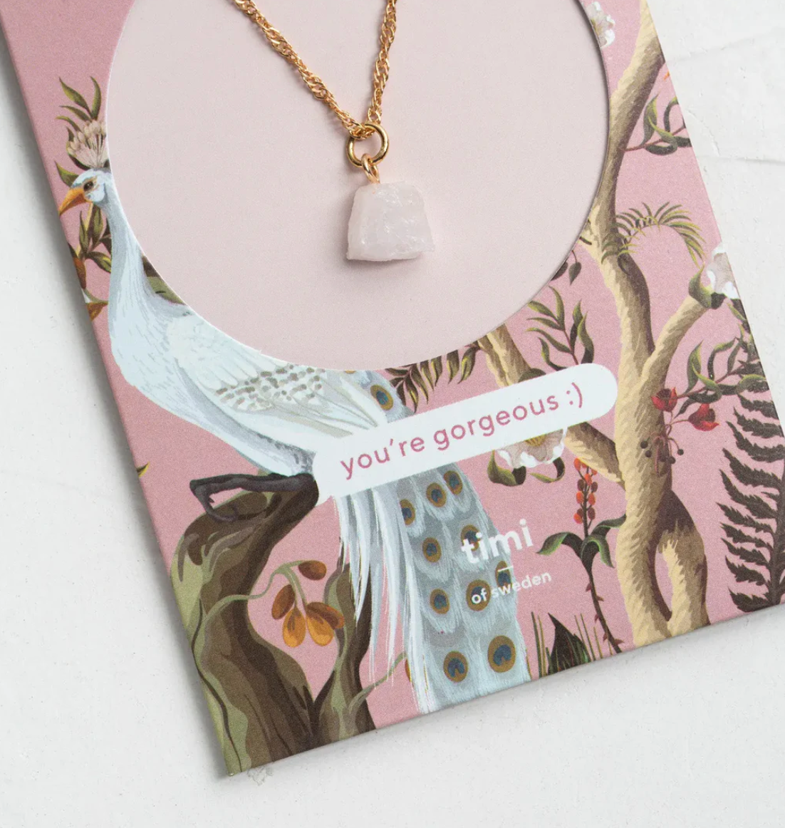 You're Gorgeous Rose Quartz Necklace (8165574443205)