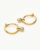 Tennis Charm Mini Hoop Earrings (8433809129669)