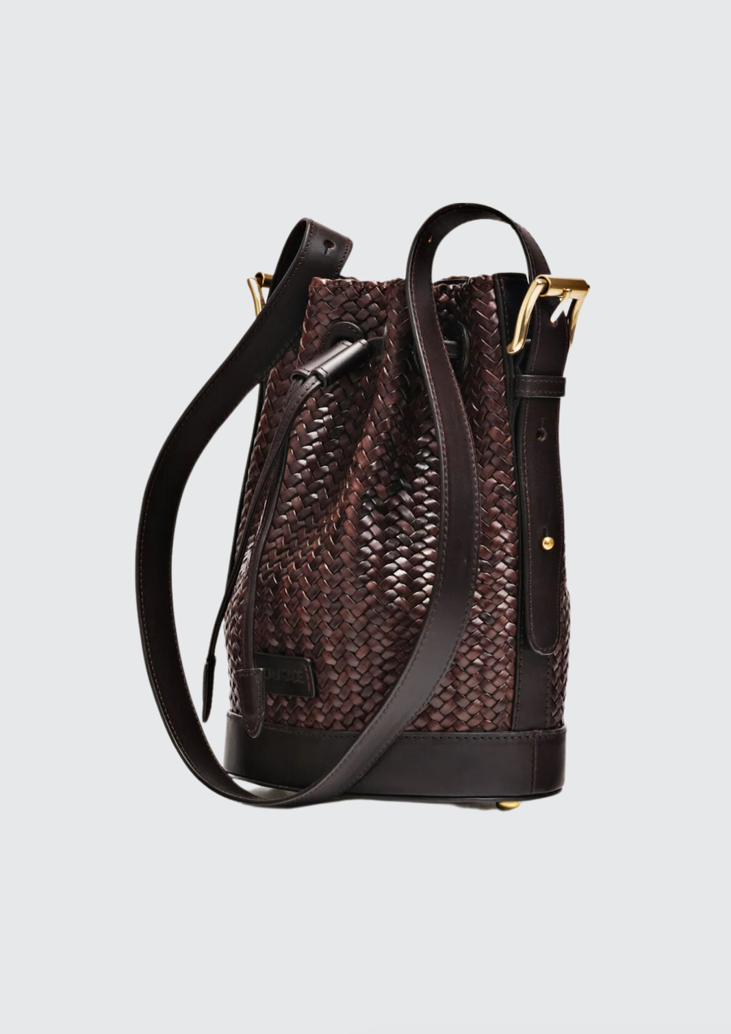 Gaya Mini Umber Twill Bucket Bag (8136931541189)