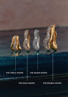 Molton Snow Triple Small Hoop Earrings (8431972843717)