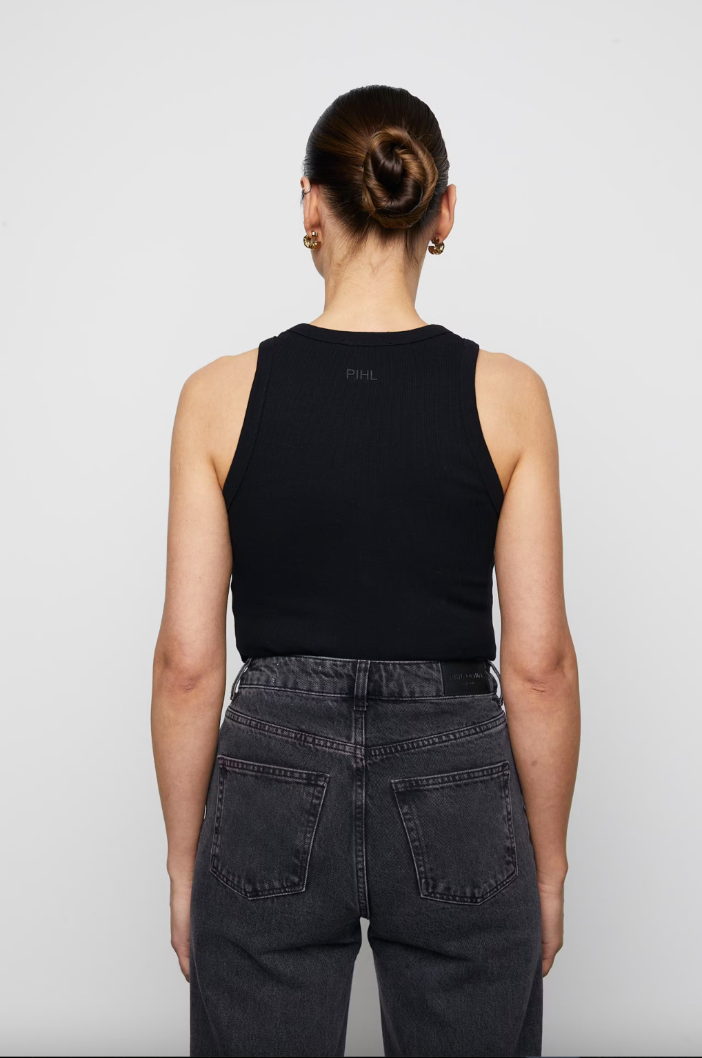 Pia Rib Singlet Black (7384623546565)