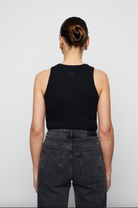 Pia Rib Singlet Black (7384623546565)