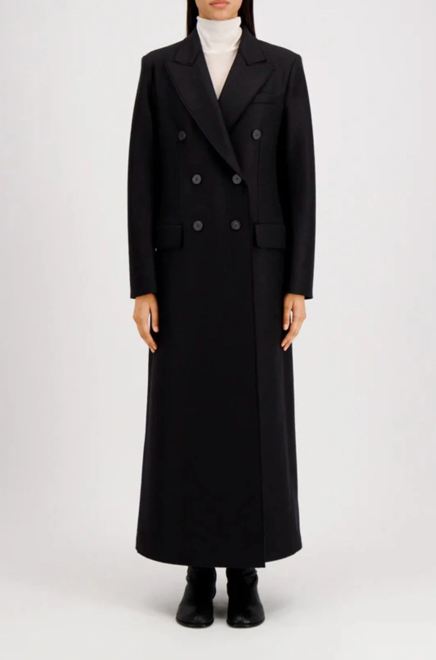 Long Double Breasted Tailored Coat (8384278921413)