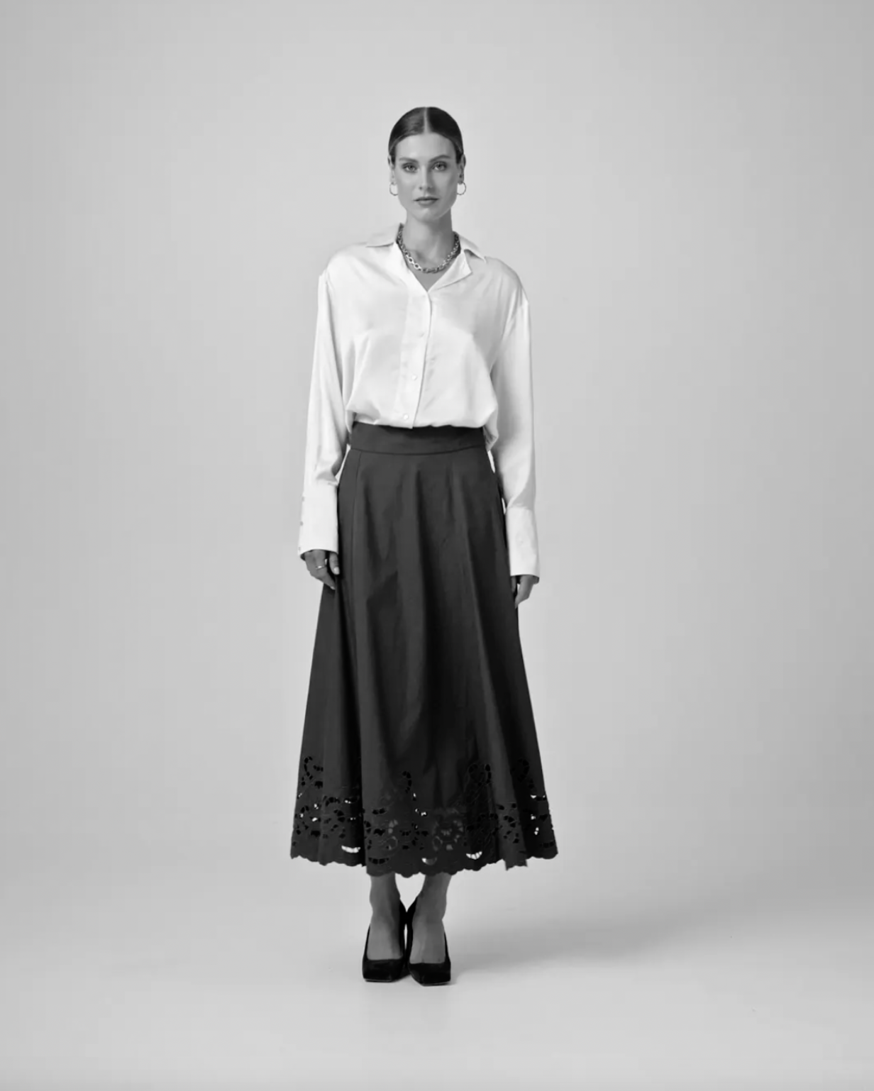 Poplin Maxi Skirt (8065755873477)
