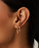 Tennis Charm Mini Hoop Earrings (8433809227973)