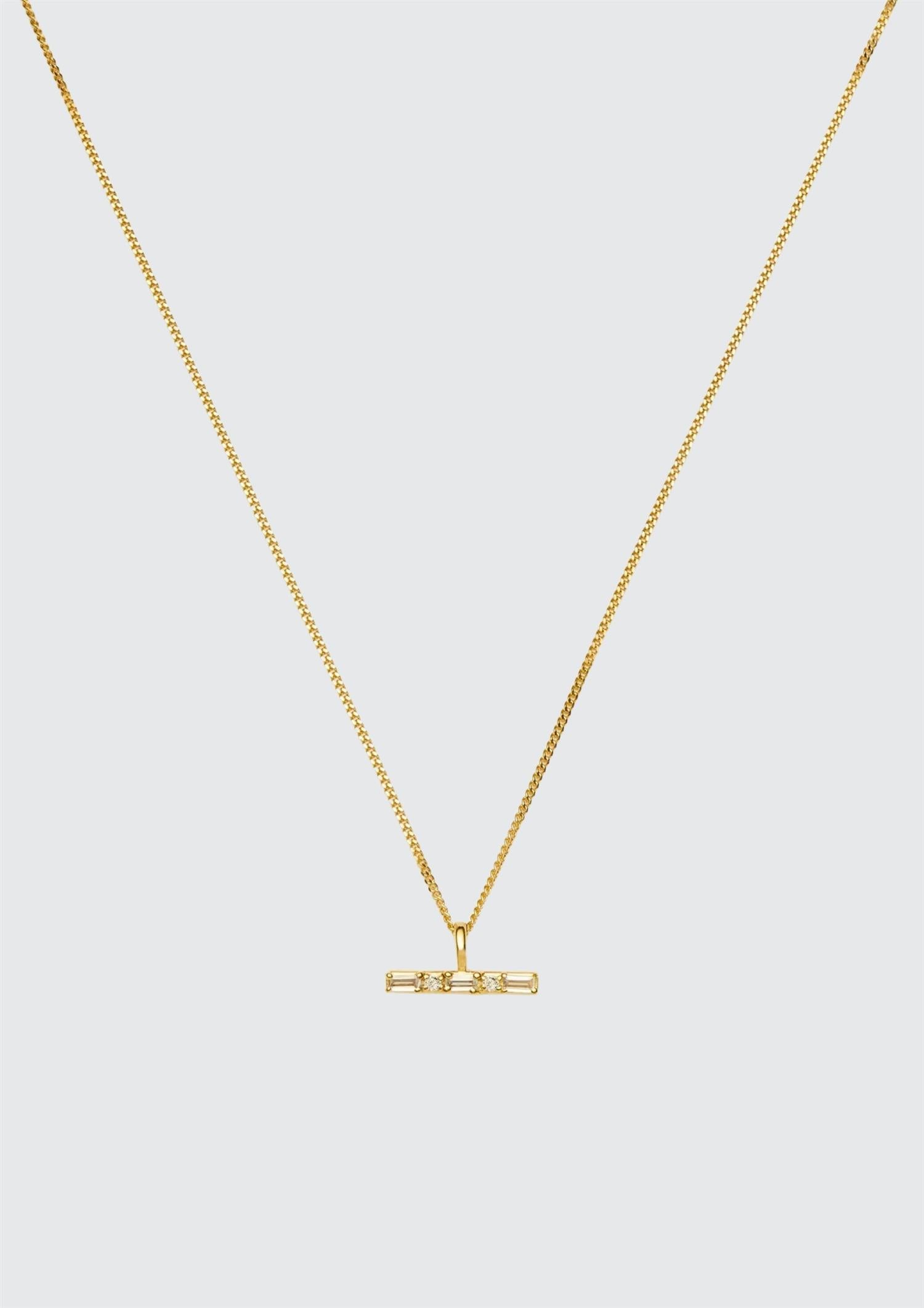 Lucy Williams T-Bar Stone Pendant Necklace (8435488260293)