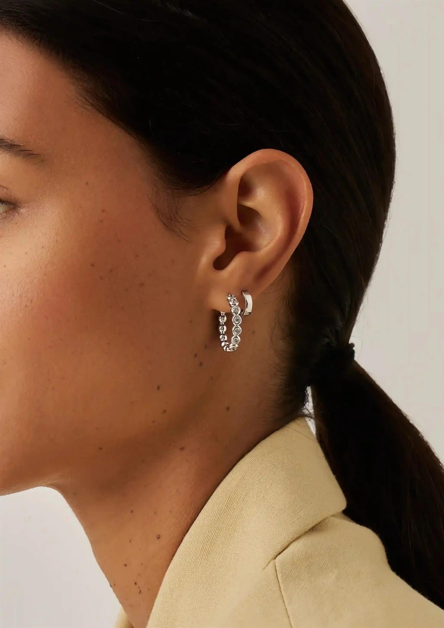 Tennis Classic Hoop Earrings (8432527737029)