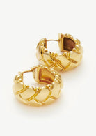 Chunky Waffle Hoop Earrings (8432530063557)