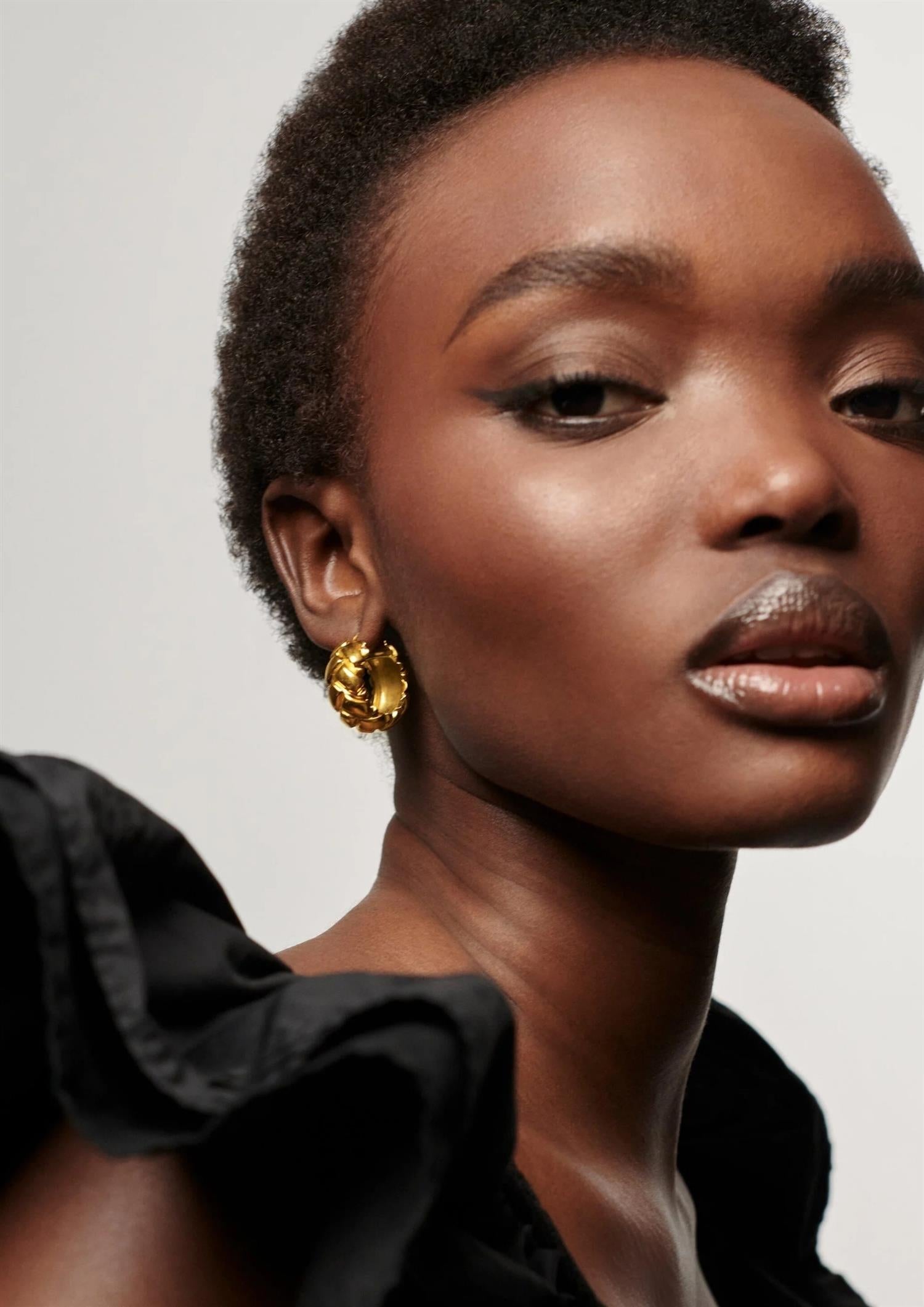 Chunky Waffle Hoop Earrings (8432530063557)