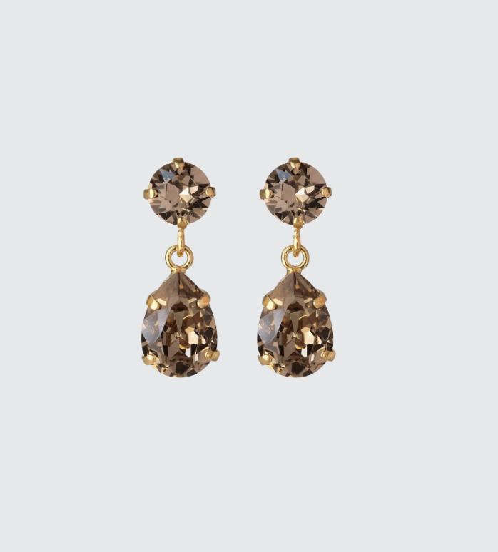 Mini Drop Earrings Gold (7479133143237)