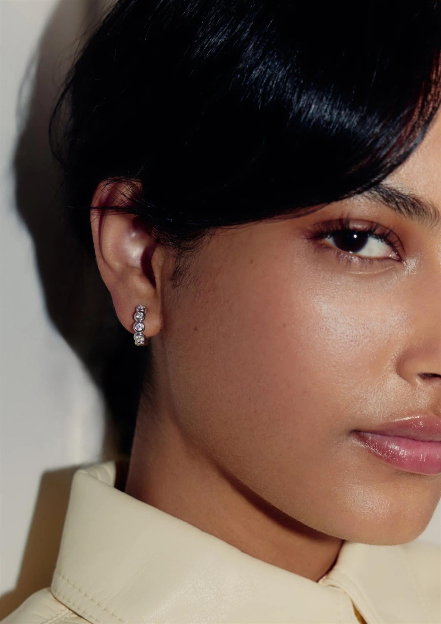 Tennis Small Hoop Earring (8432527769797)