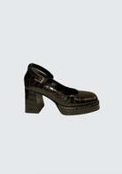 Nero Cuoio Cocco Militar Pumps (7489956905157)