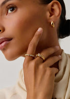 Molten Snow Double Statement Ring (8434653561029)