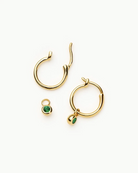 Tennis Charm Mini Hoop Earrings (8433809227973)