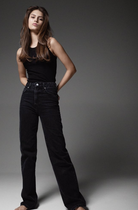 Pia Rib Singlet Black (7384623546565)