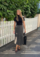 Sefa Suede Midi Leather Skirt (8399771271365)