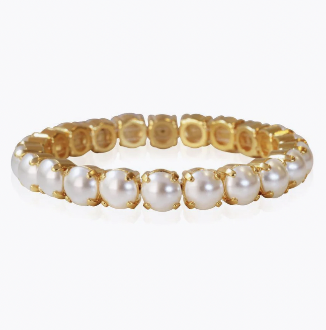 Gia Stretch Bracelet Gold (7620387897541)
