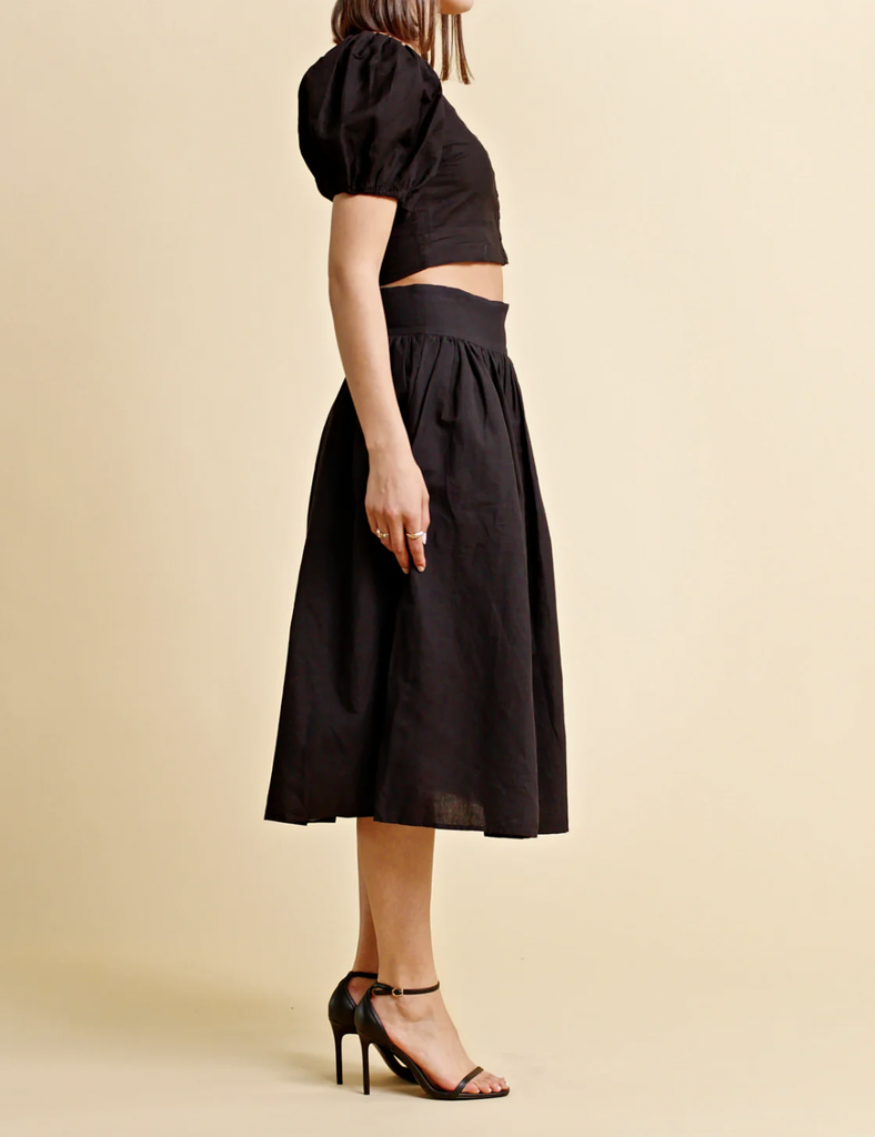 Linen Midi Skirt (7449812959429)