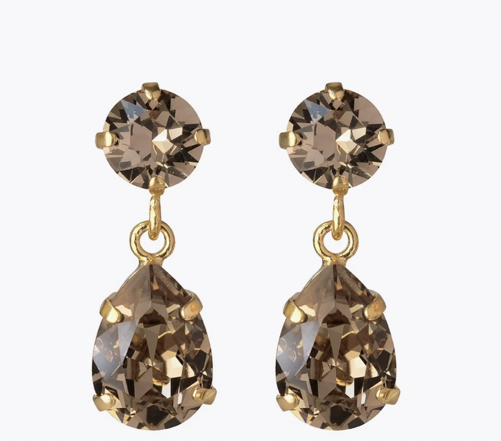 Mini Drop Earrings Gold (7479133143237)